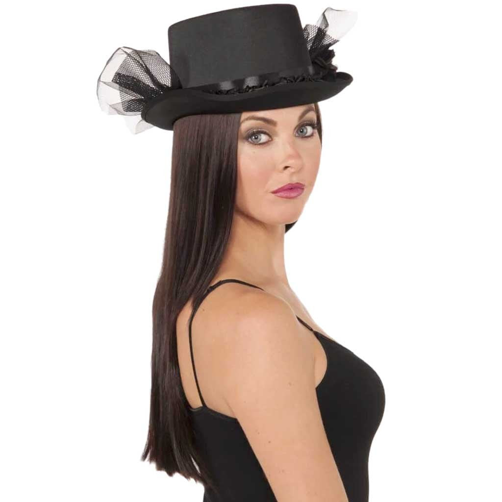 Top Hat with Ruffle &amp; Netting