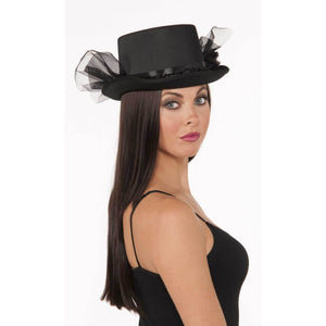 Top Hat with Ruffle & Netting