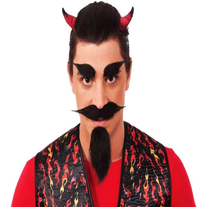 Devil Wig Set Black 
