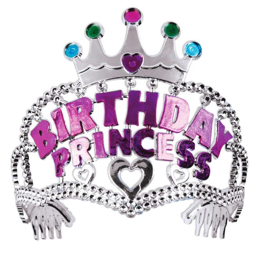 TIARA-BIRTHDAY PRINCESS-SILVER 