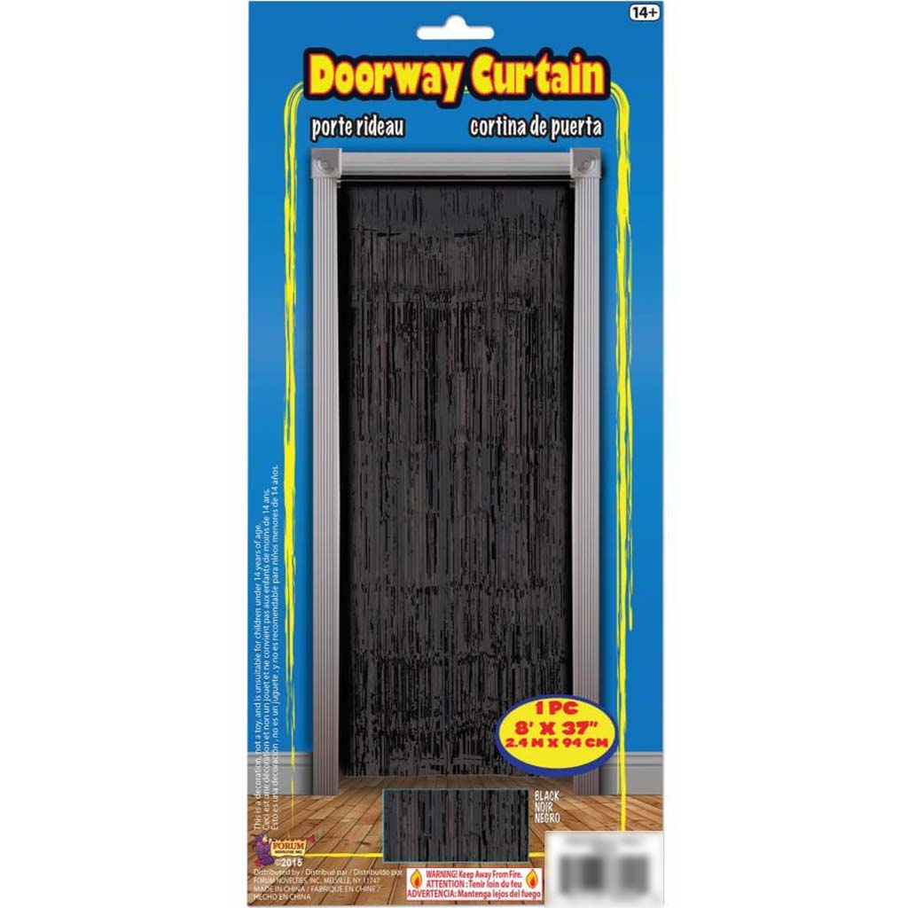 Tinsel Curtain 8ft x 37in Black 