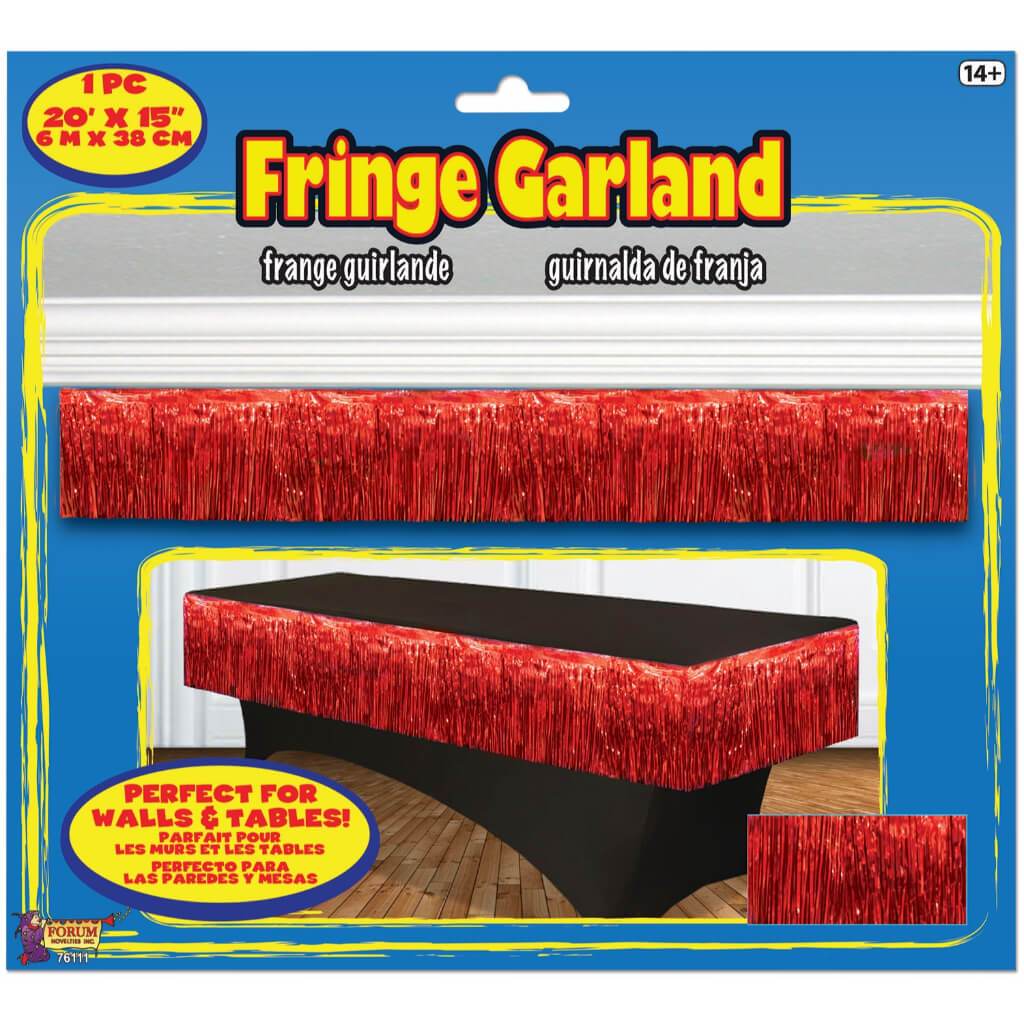 FRINGE GARLAND RED 