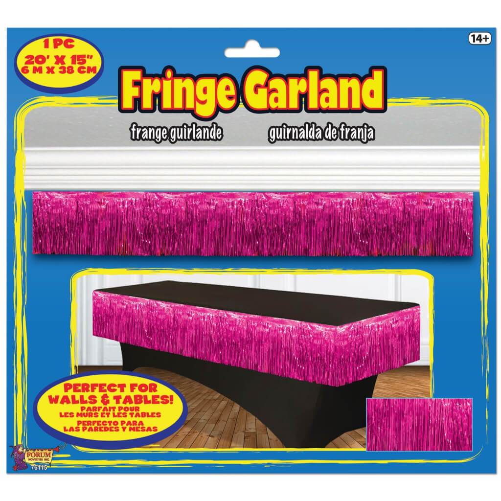 FRINGE GARLAND HOT PINK 