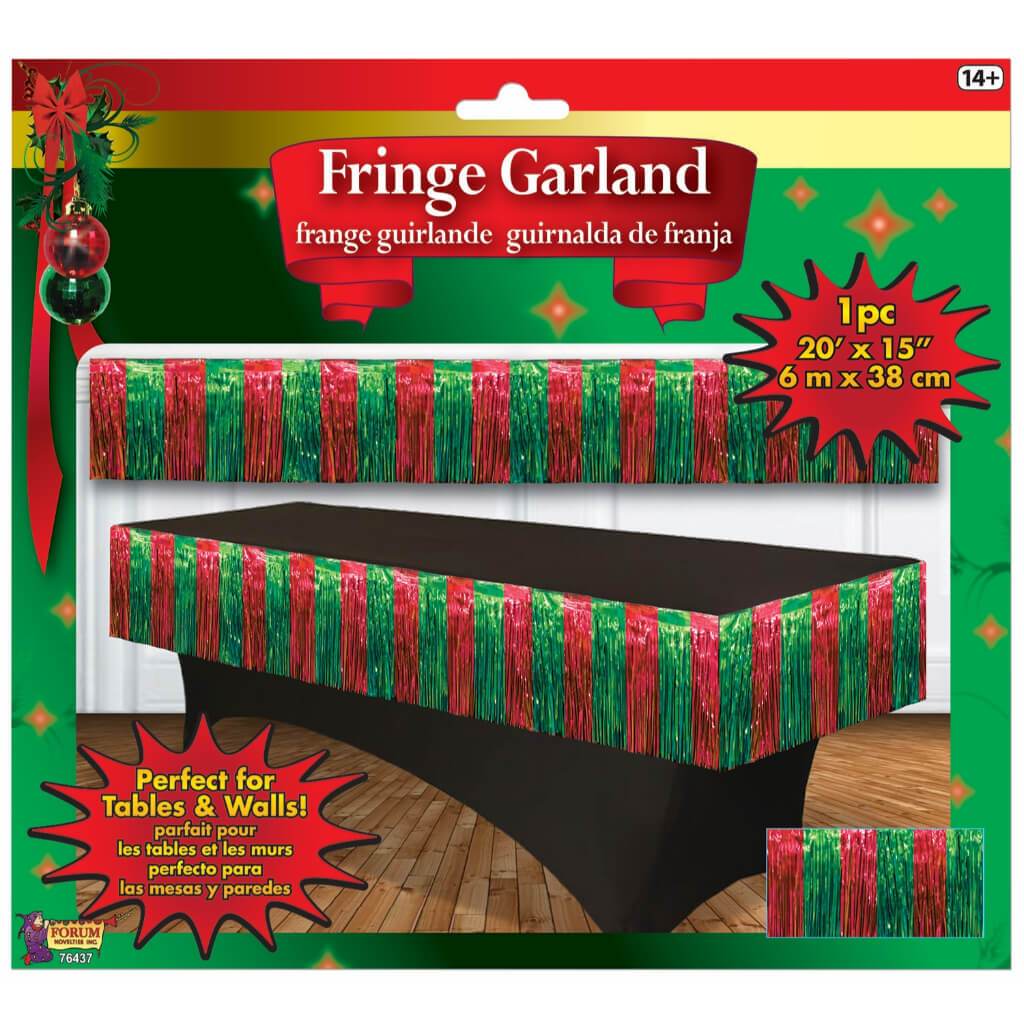 FRINGE GARLAND RED AND GREEN 