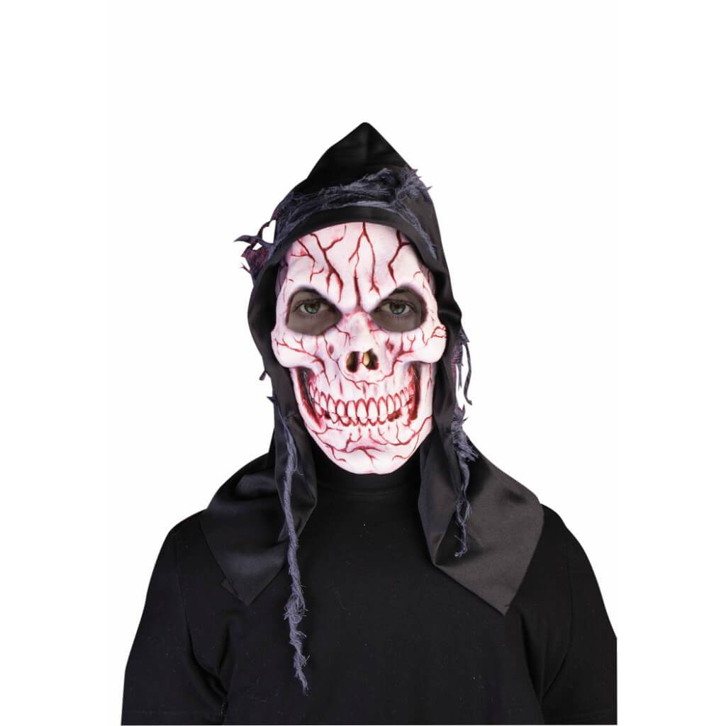 Hooded Mask White Skull