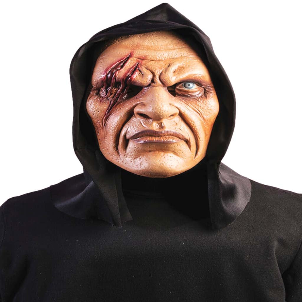 Hooded One Eye Vinyl Mask 