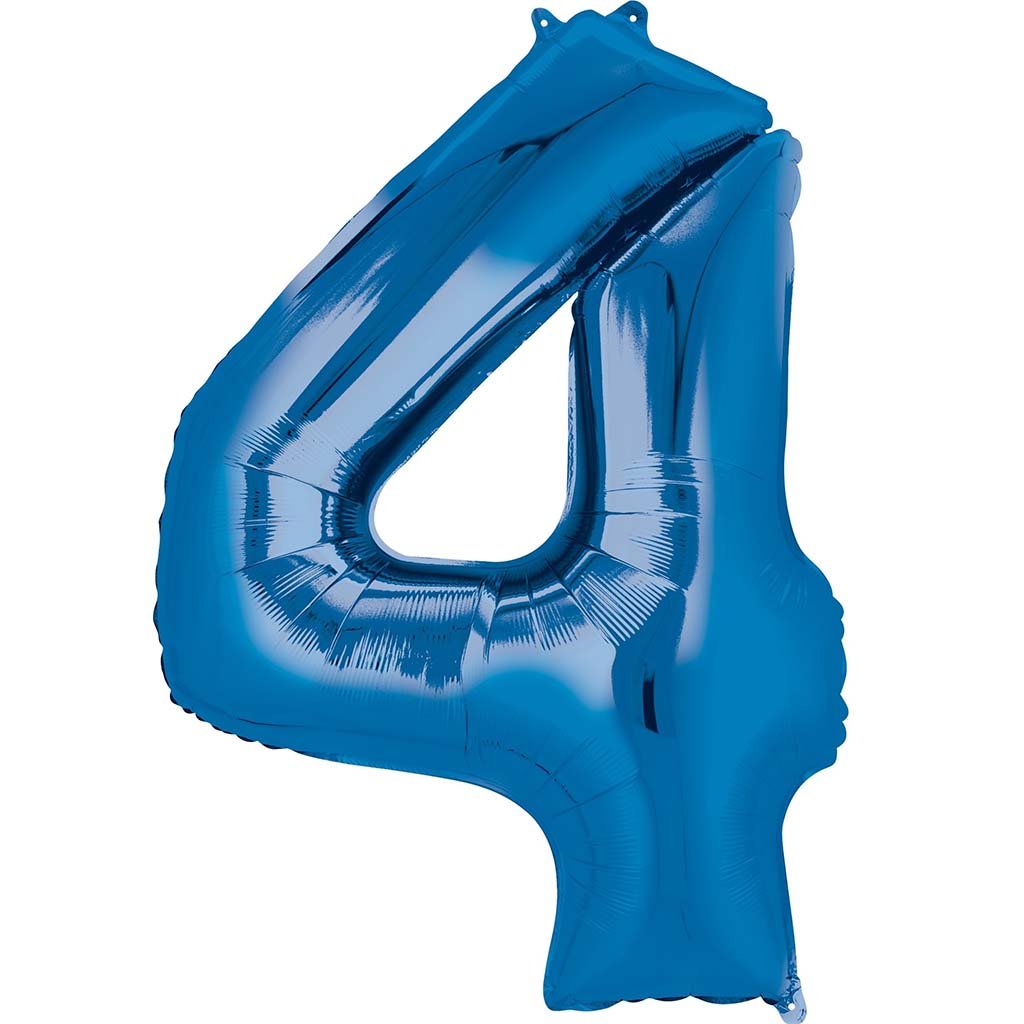 Foil Balloon Number 4 34in Blue