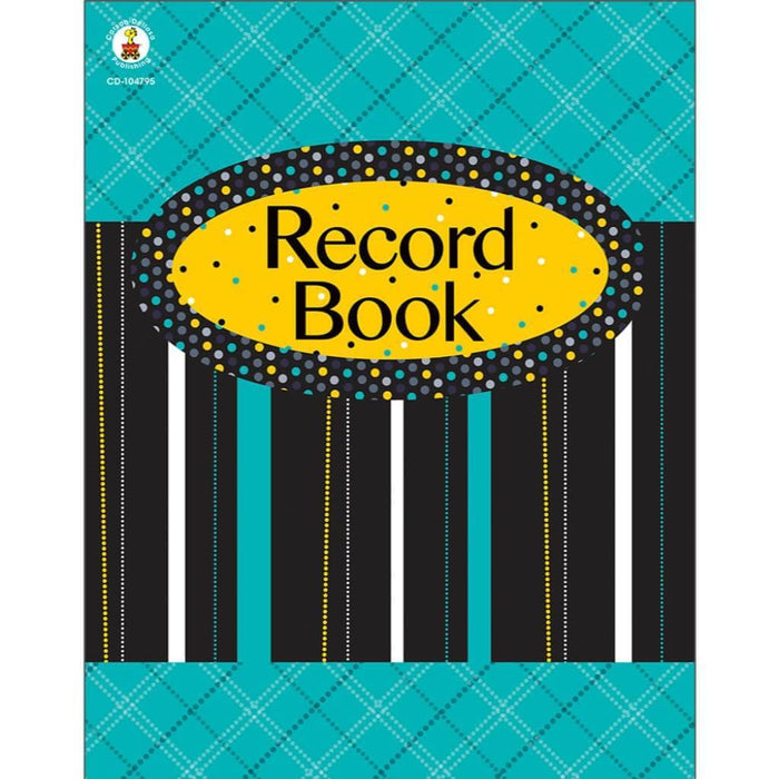Bk Black White & Bold Record Book Grade Kinder-8 