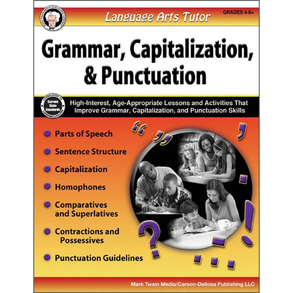 Language Arts Tutor Grammar, Capitalization, And Punctuation Resource Book 