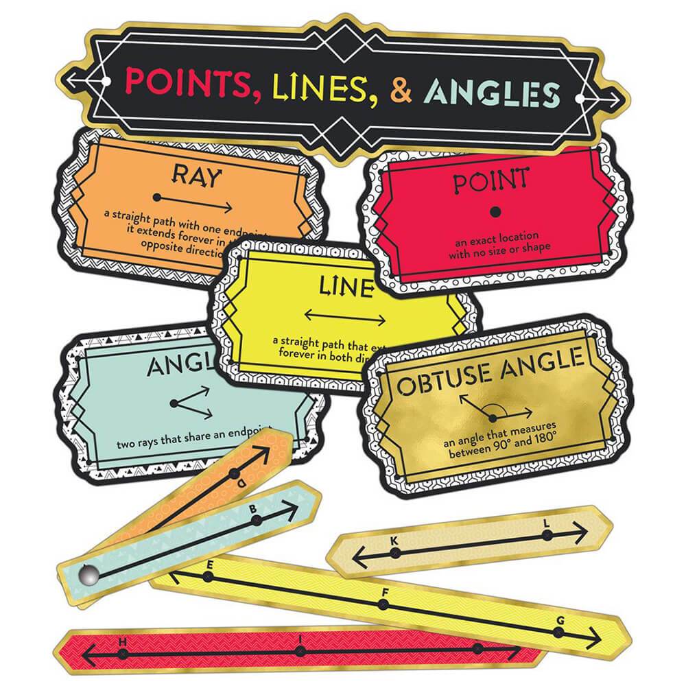 Points, Lines, And Angles Mini Bulletin Board Set 