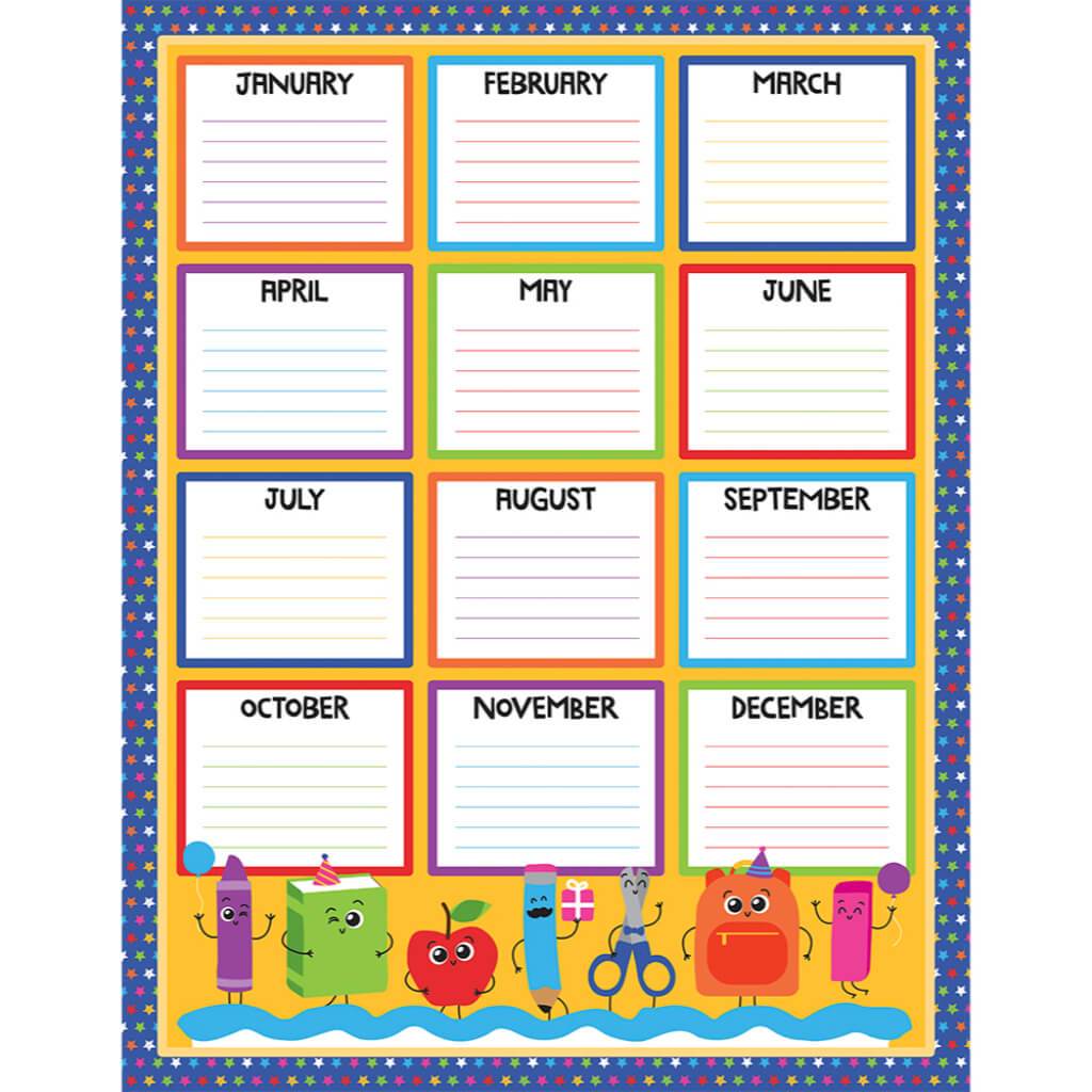 School Tools Birthday Chart 