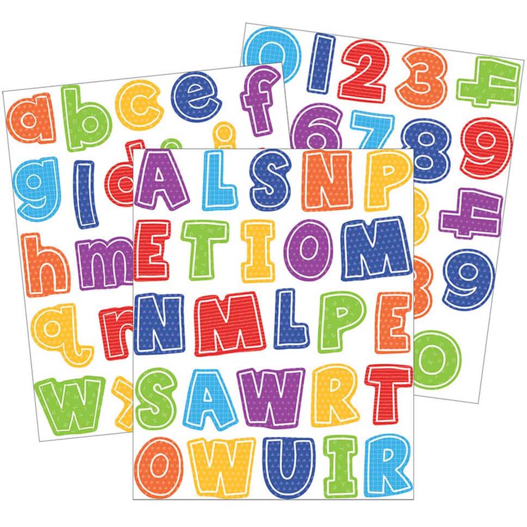 School Tools Letters And Numbers Sticker Pack 