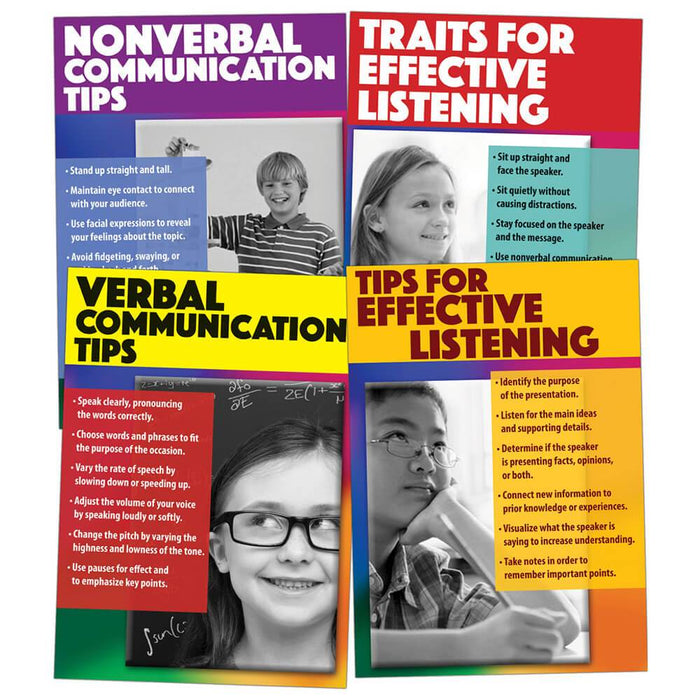 Speaking & Listening Effectively Chart Set Grade 5-8