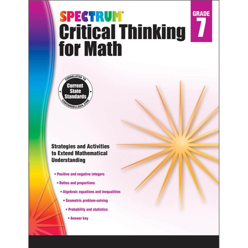 Spectrum Critical Thinking For Math Workbook Grade 7 