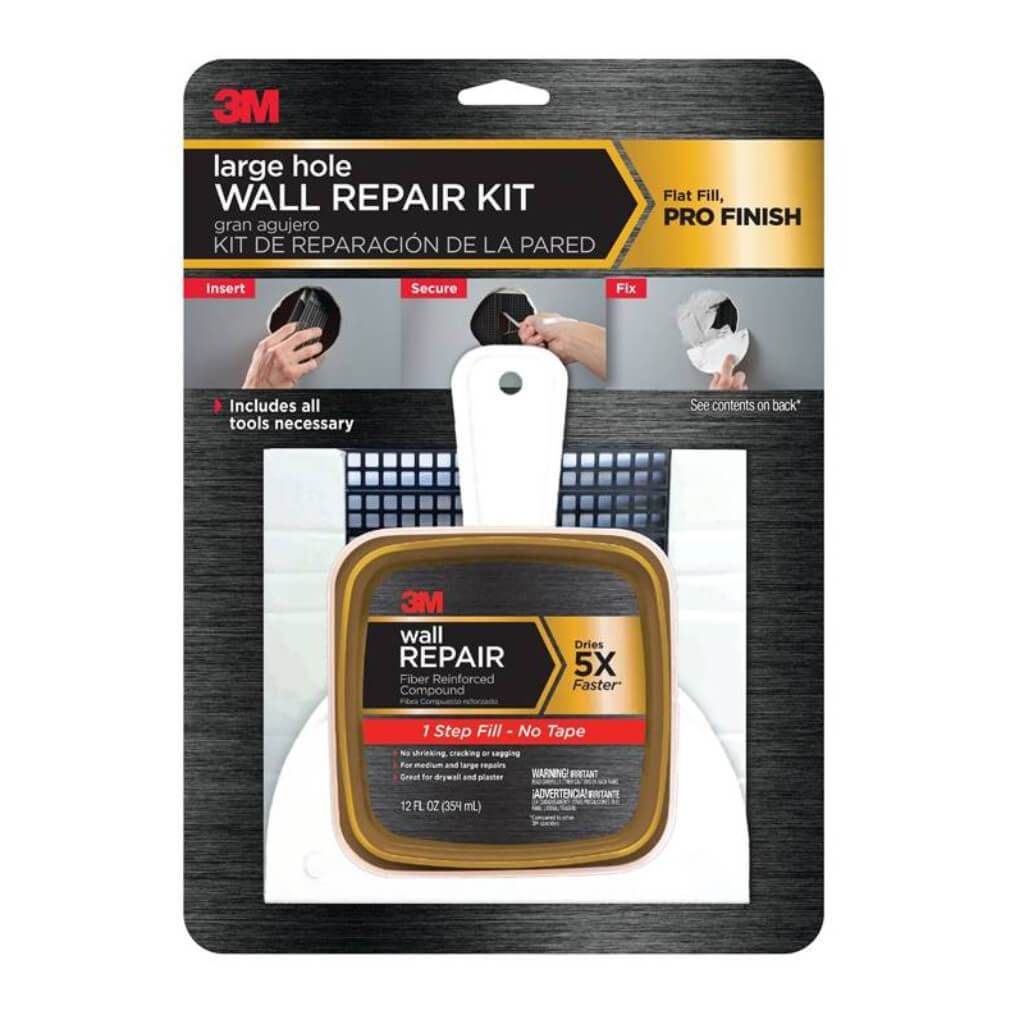 WALL REPAIR KIT LARGE HOLE 12OZ 