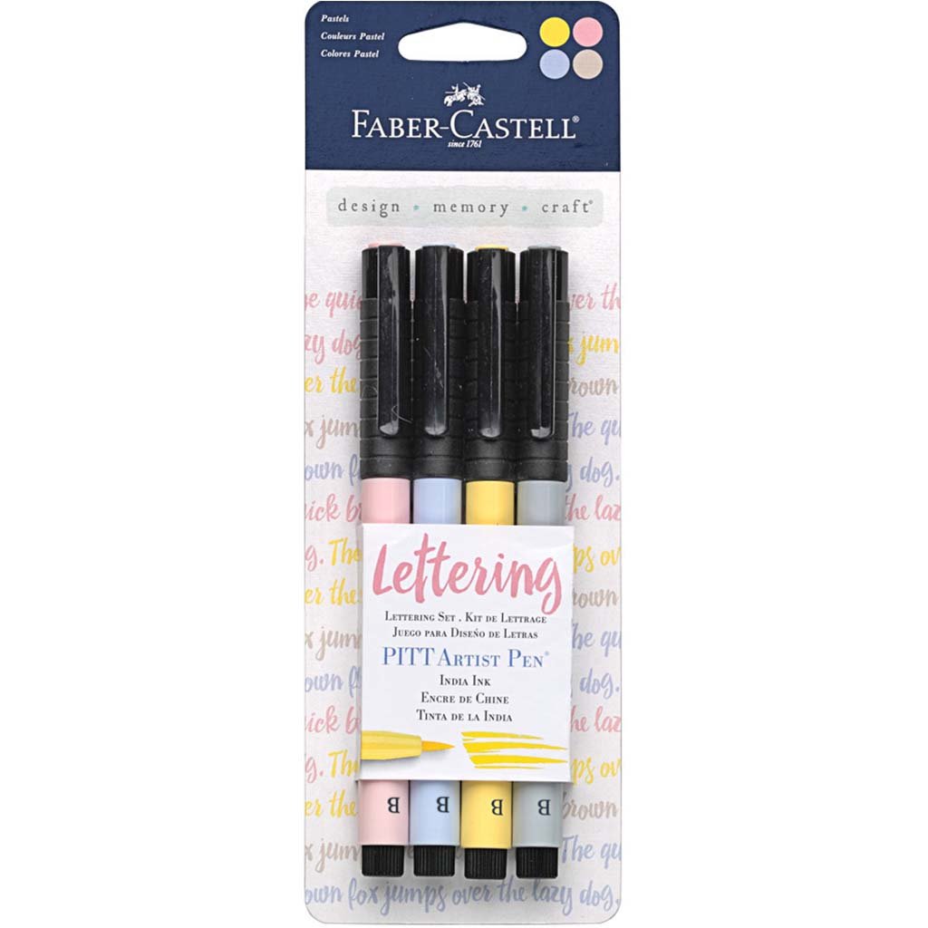 Pitt Artist Pens Lettering Set Pastel 4ct