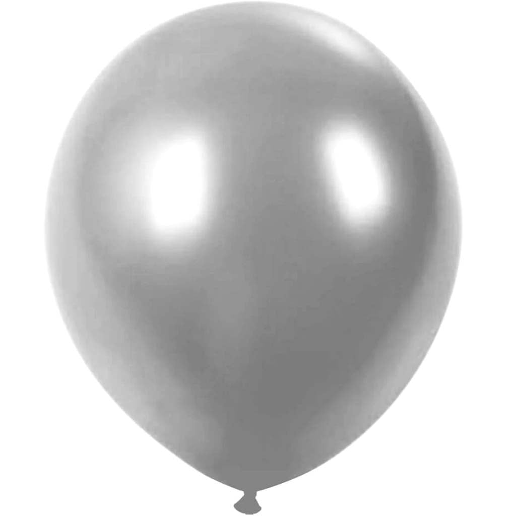 Latex Balloon Round Metallic/Pearl Black