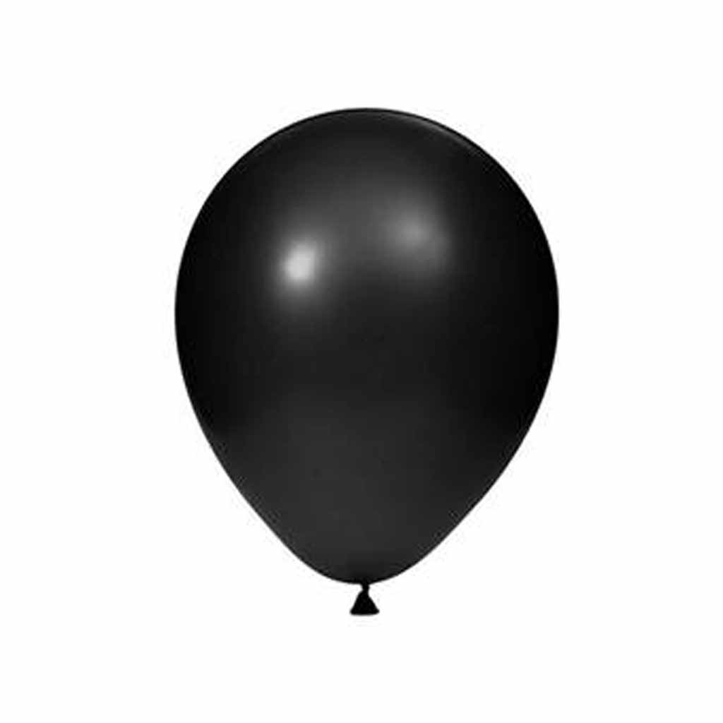 Latex Balloon Round Metallic/Pearl Black