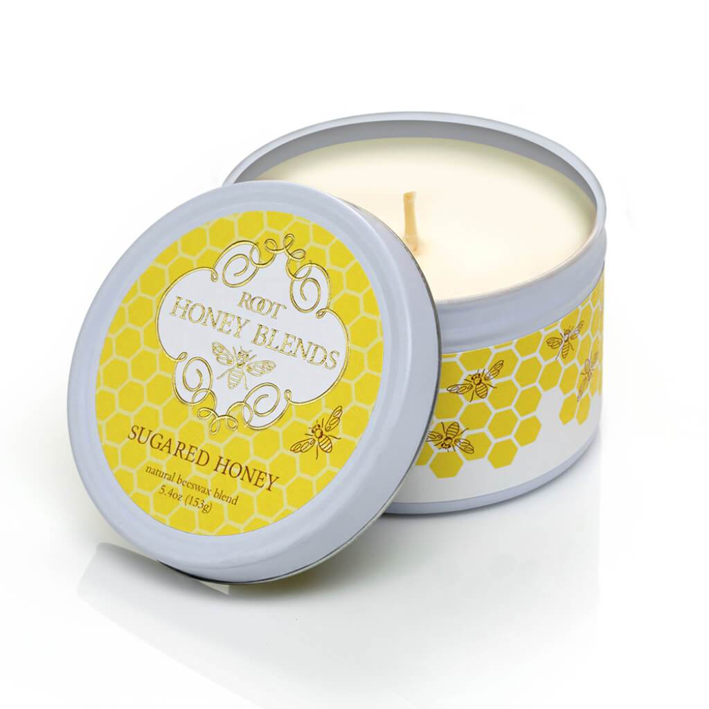 Travel Tin Scented Candle Sugared Honey 