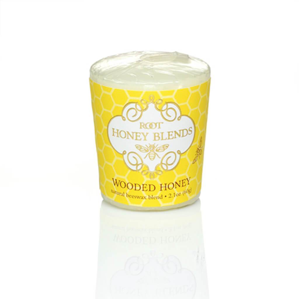 Votive Candle Wooded Honey 