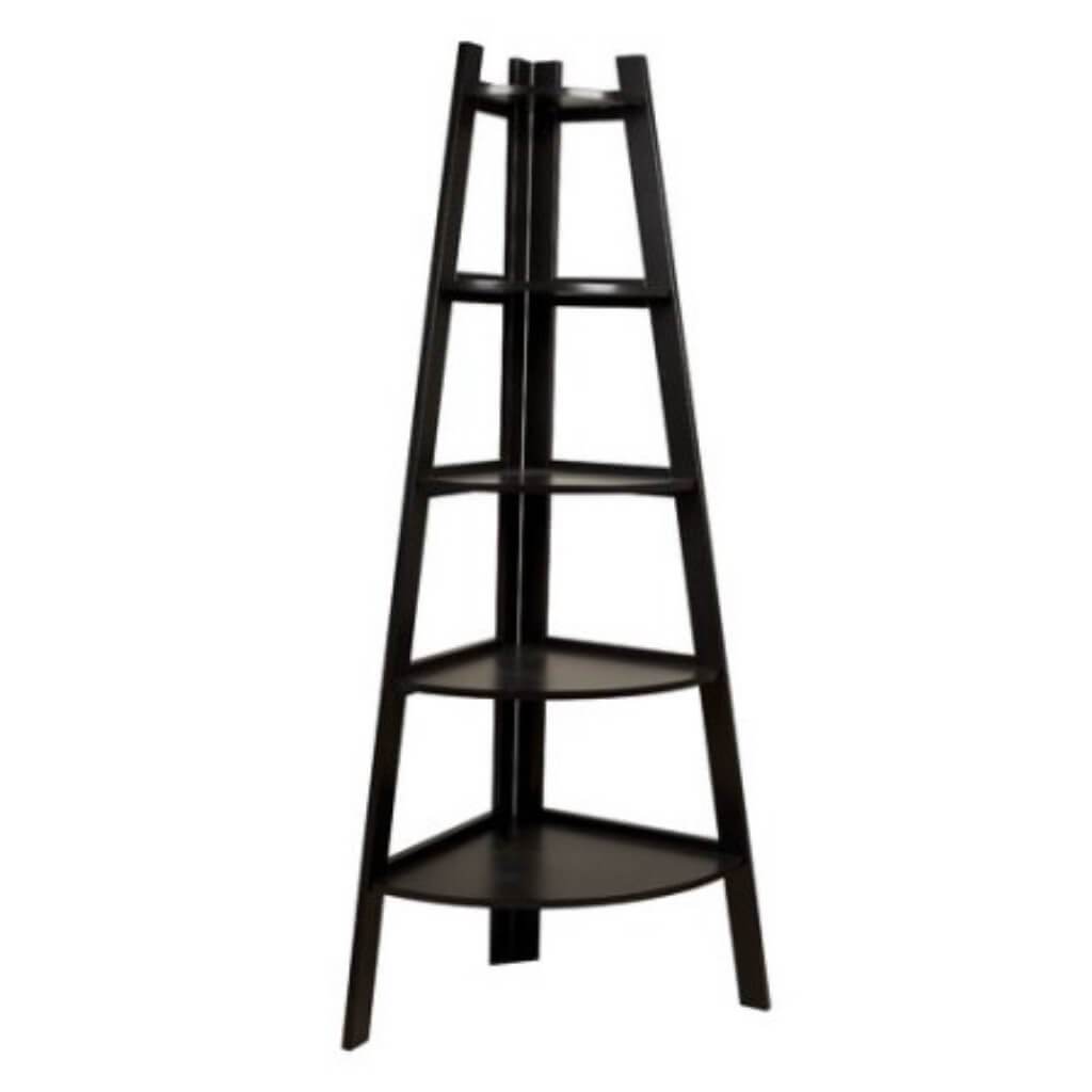 CORNER LADDER DISP BOOKSHELF 5 TIER ESPRESSO 
