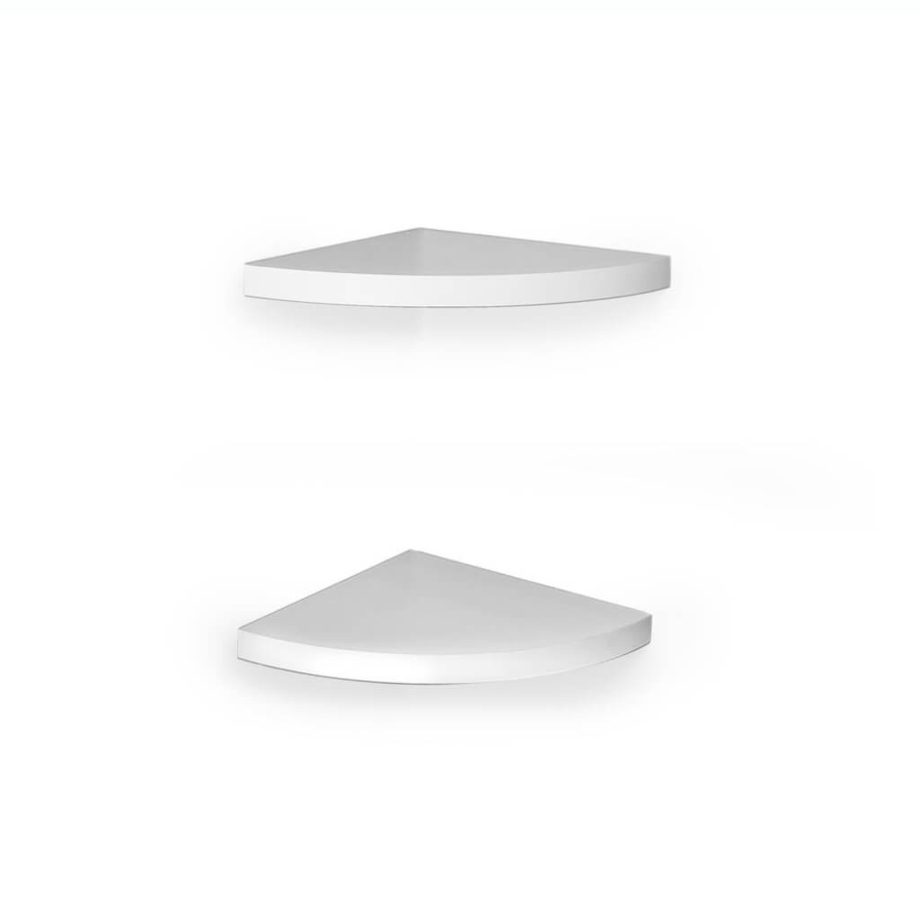 Corner Radial Shelves (Set Of 2) White 11.5" X 11.5" 
