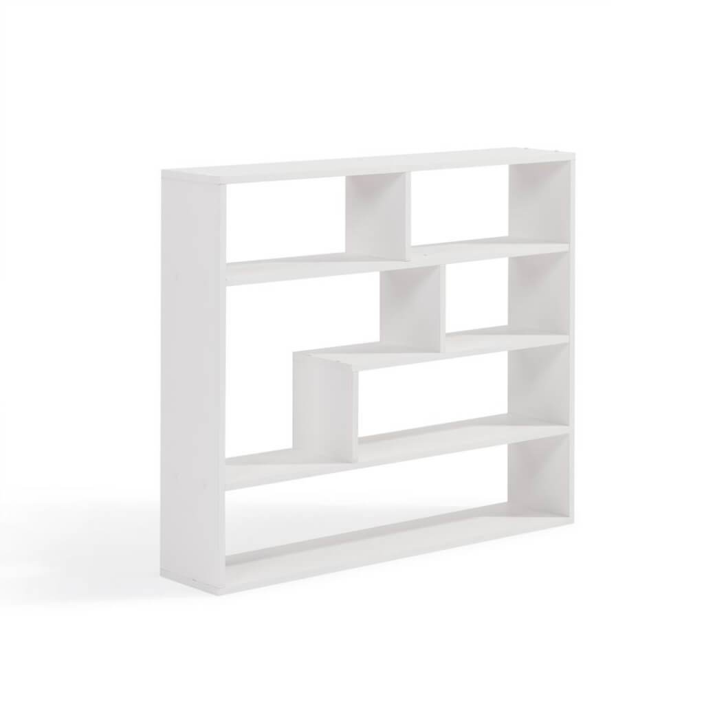 White Utility Shelf With Four Large Stainless Steel Hooks 