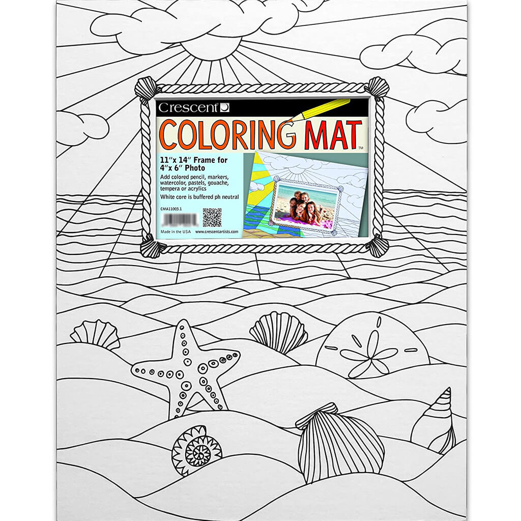 Coloring Mat 8in x 10in Frame 11in x 14in Sea Shell