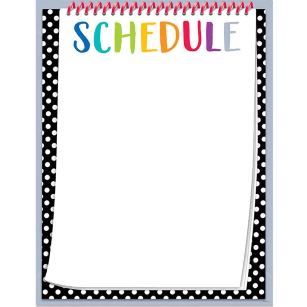 Bold &amp; Bright Schedule Chart 