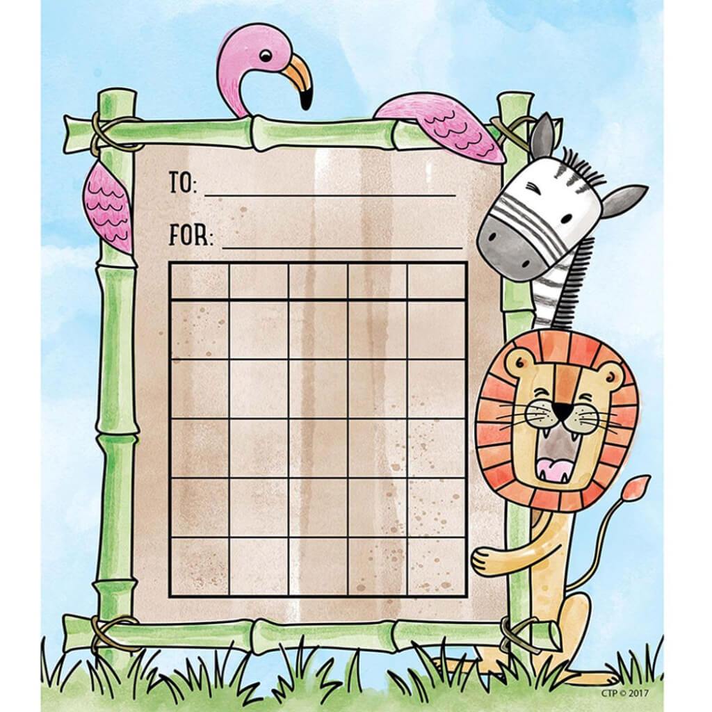 Safari Friends Student Incentive Charts 