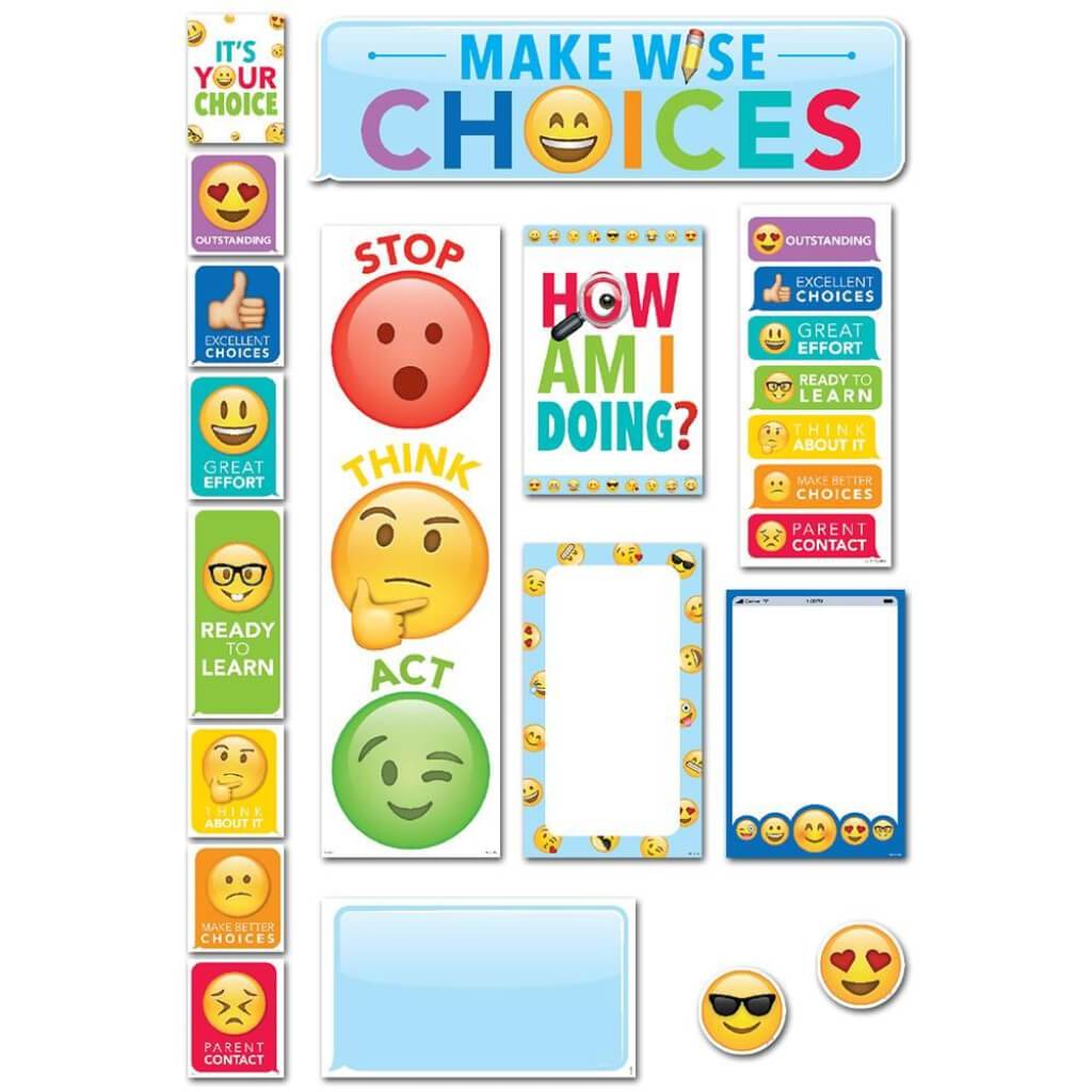 Emoji Fun Behavior Clip Chart Mini Bulletin Board