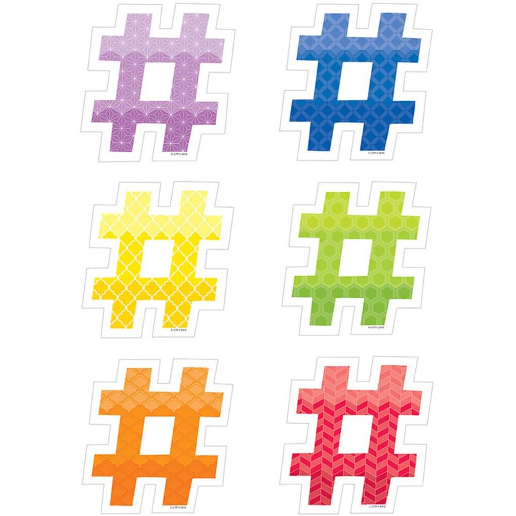 Hashtags 6in Cut Outs