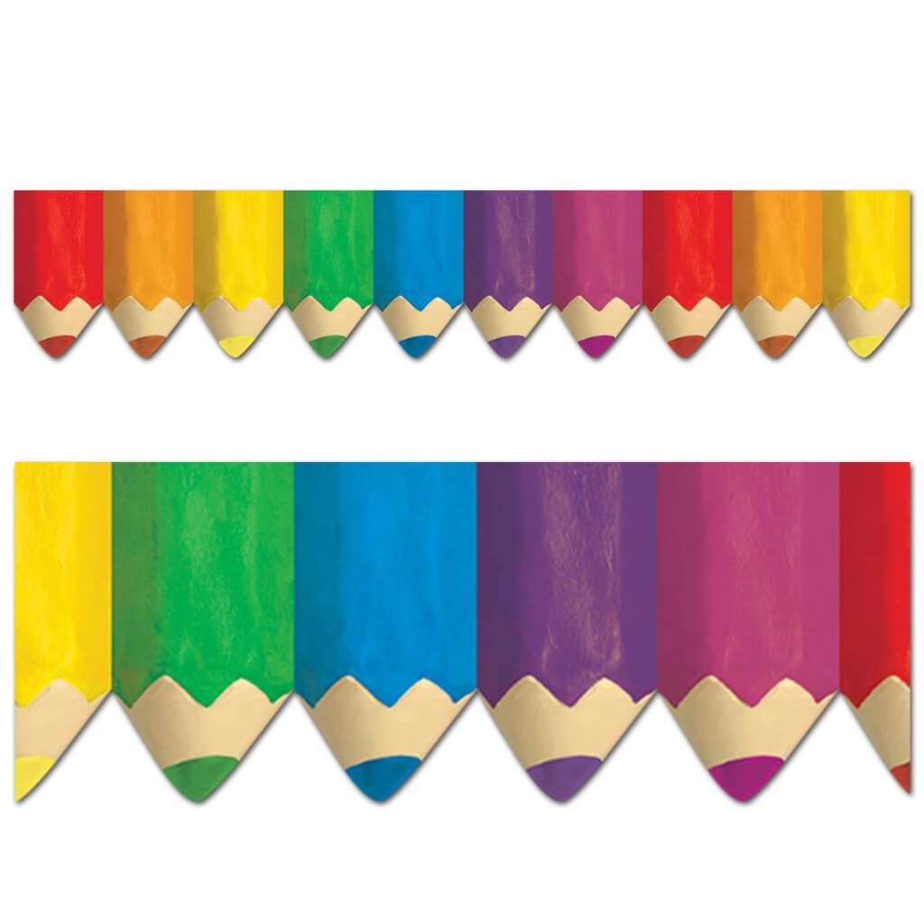 Jumbo Colored Pencils Border