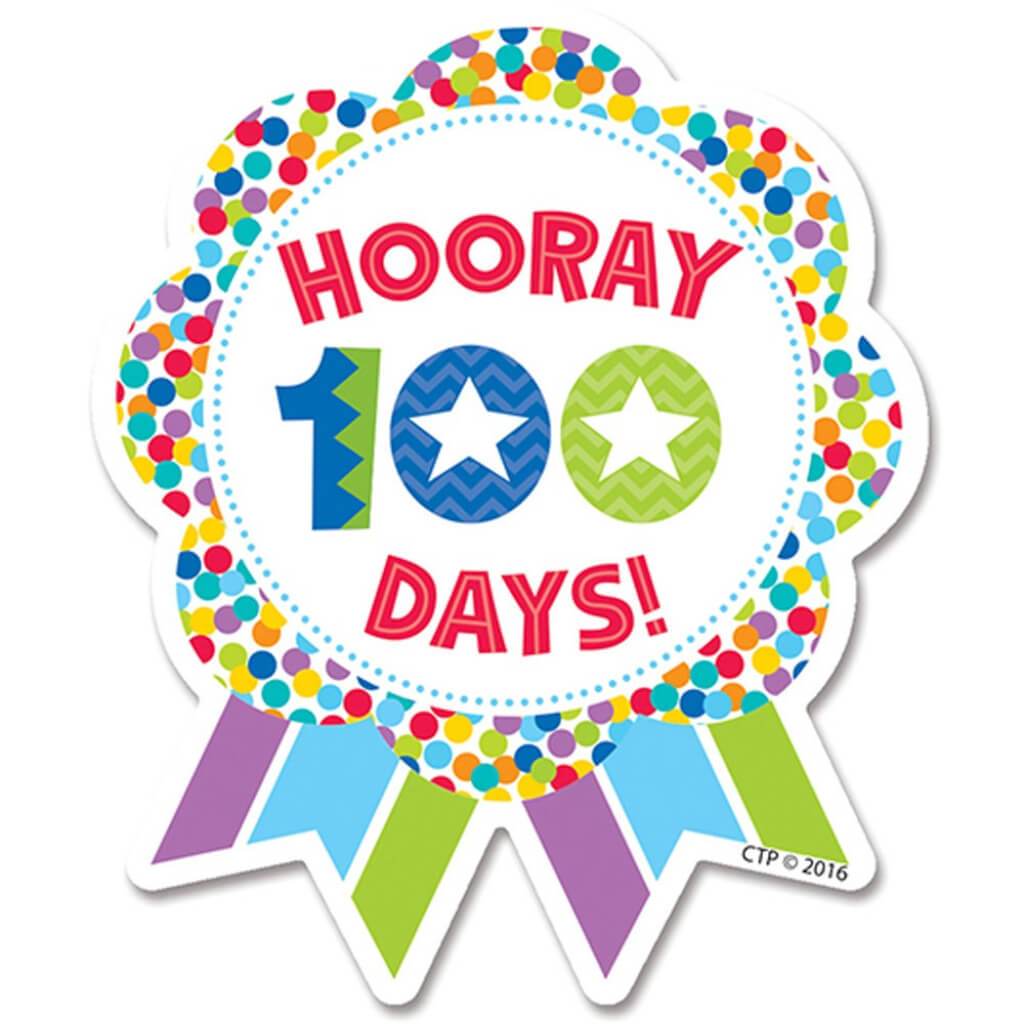 Hooray 100 Days! Ribbon Reward Stickers 