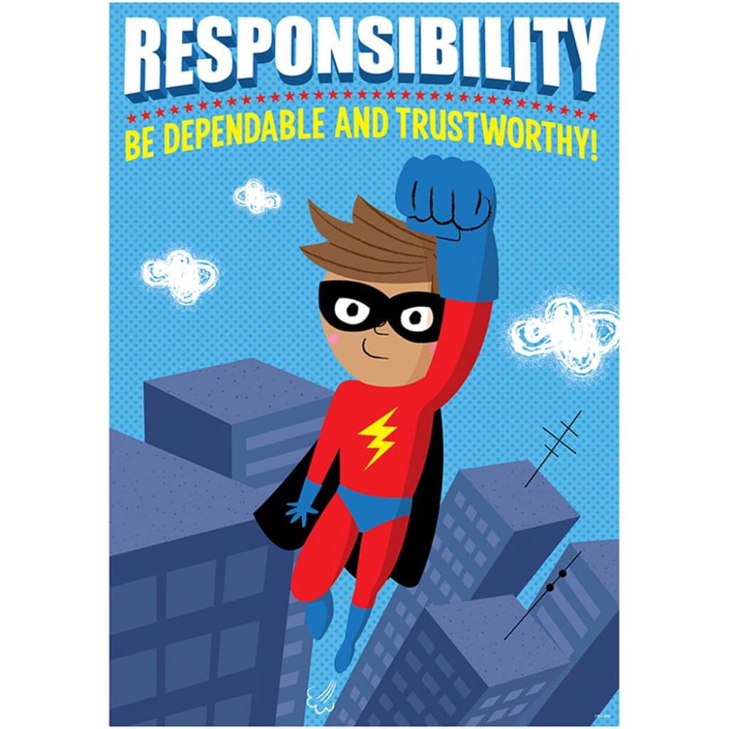 Responsibility Superhero Inspire U Poster