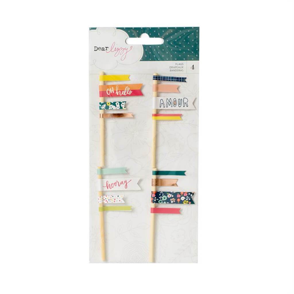 LOVELY DAY LAYERED FLAGS SET OF 4 