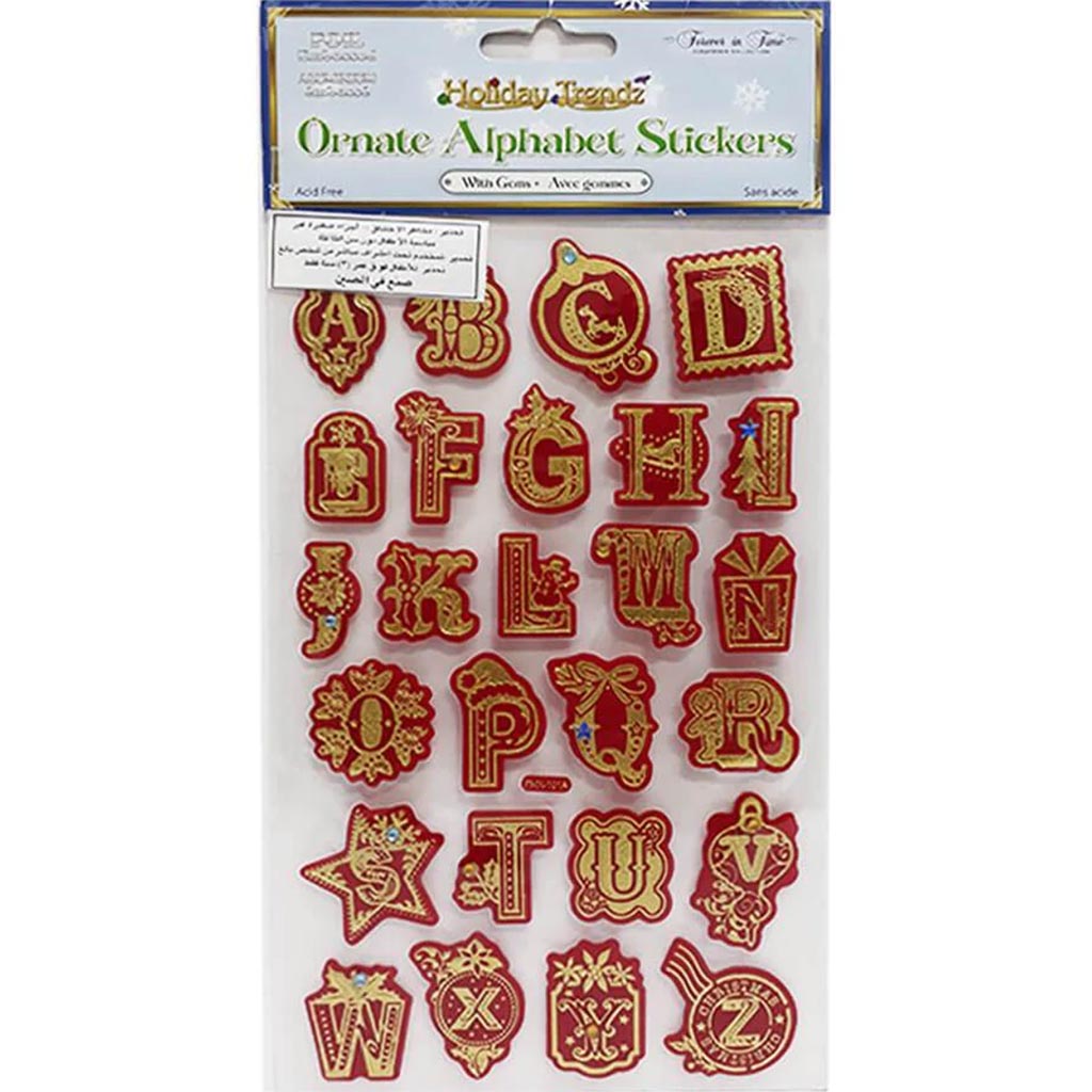 Ornate Alphabet Velvet Sticker 