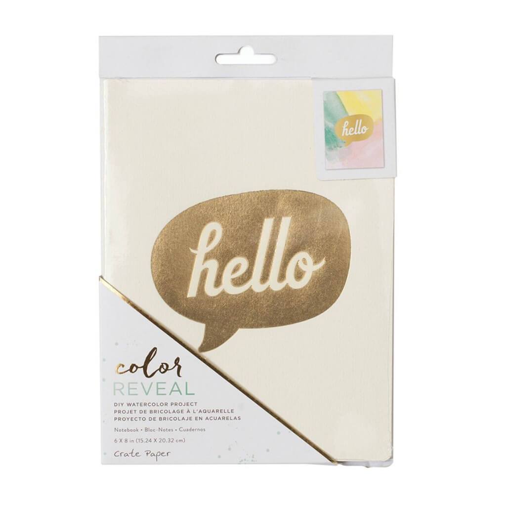 COLOR REVEAL WATERCOLOR NOTEBOOK HELLO 6IN X 8IN 