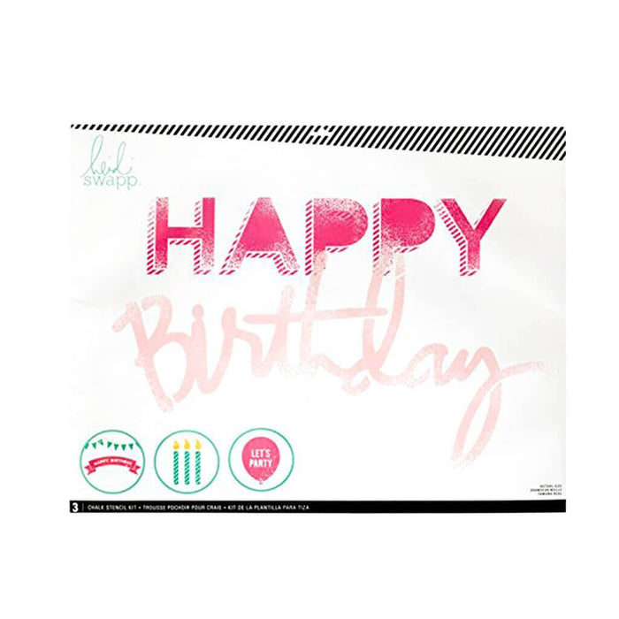 Heidi Swapp Chalkart Stencils Happy Birthday 27in x 21in