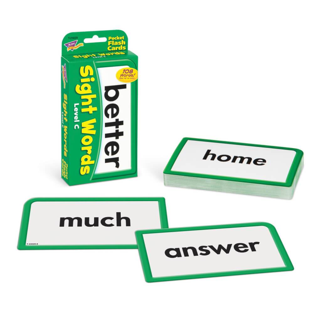 Pocket Flash Card Sight Words Level C 