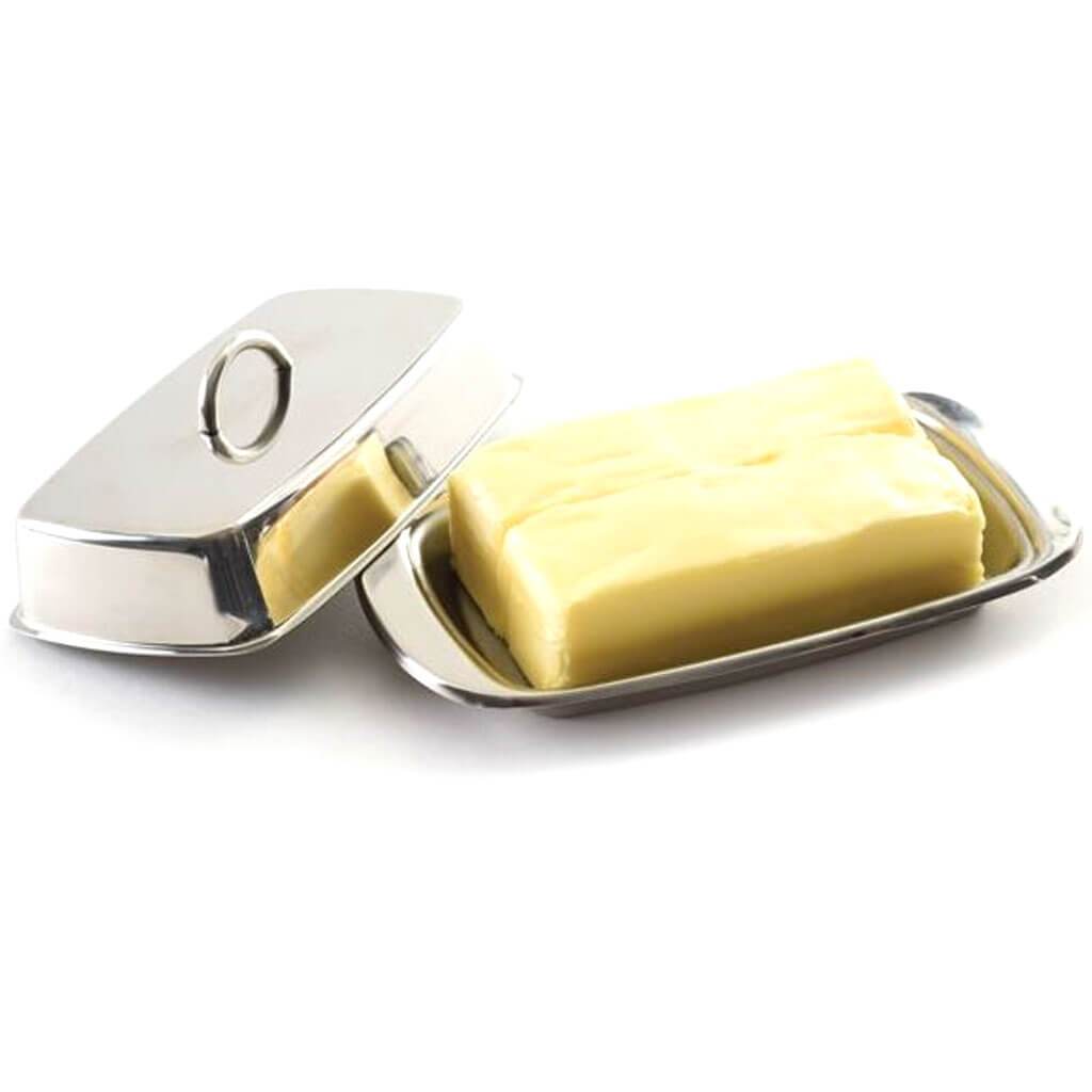 Double Covered Butter Dish Stainless Steel