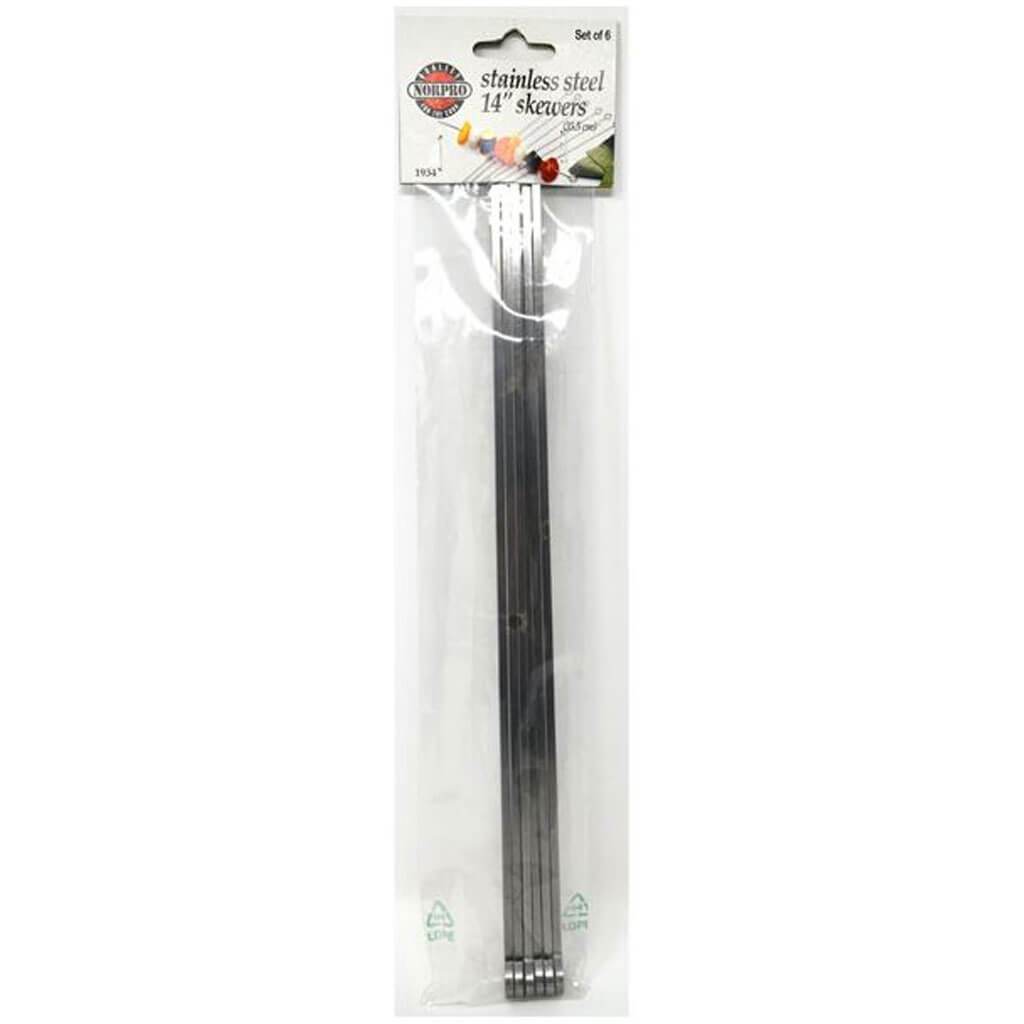 Stainless Steel Skewers, Set of 6