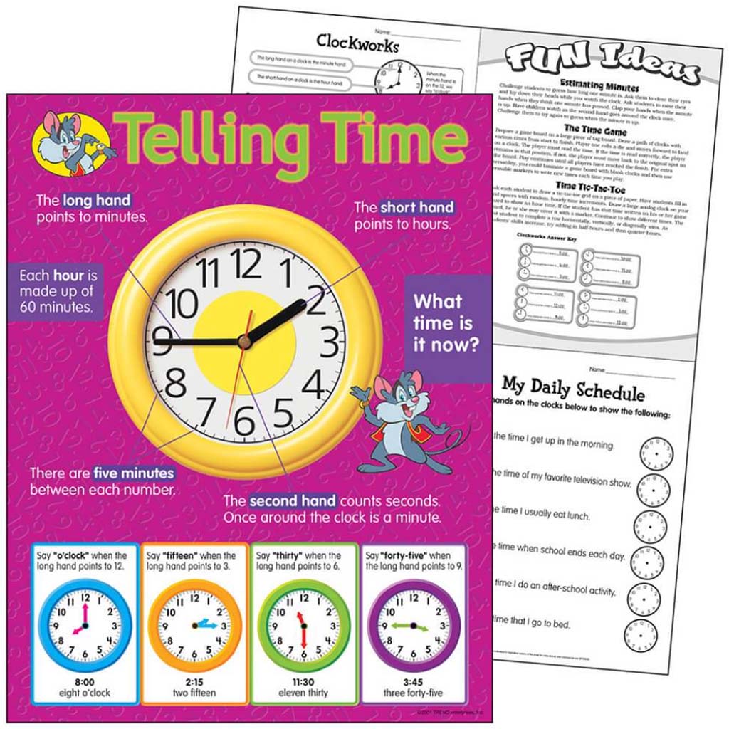 Telling Time Learning Chart 