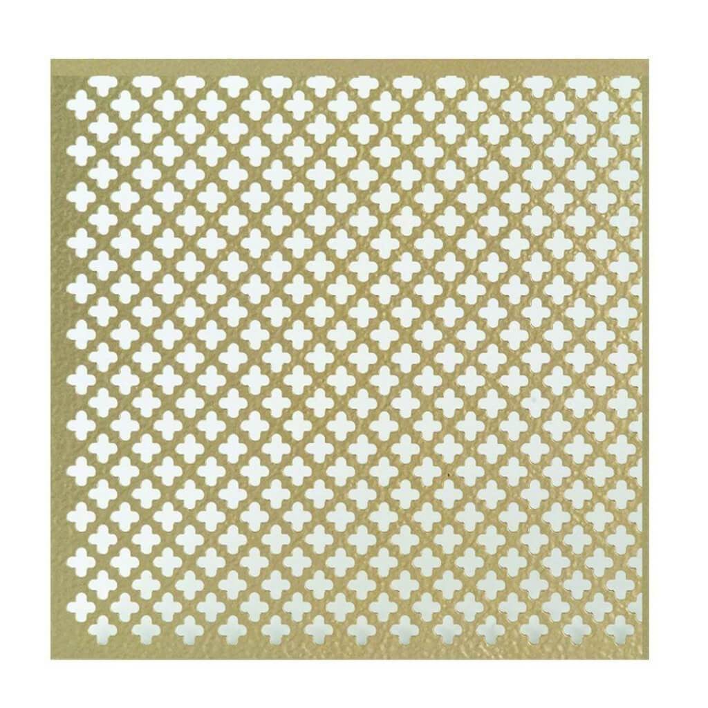 Cloverleaf Aluminum Sheet in Brass 36in x 36in 