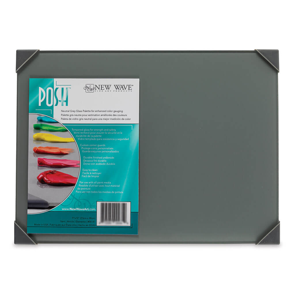 New Wave Posh Palette Glass Grey 9in x 12in