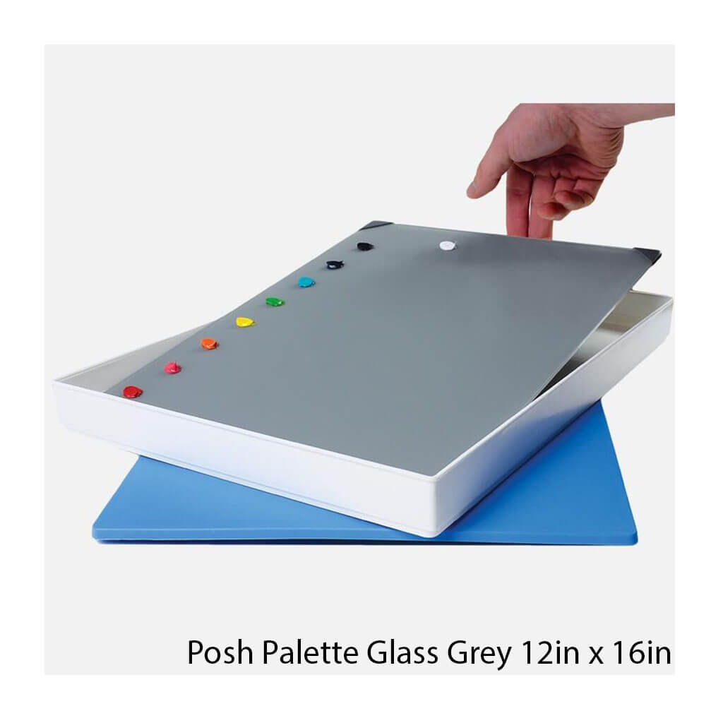 New Wave Posh Palette Glass Grey 12in x 16in