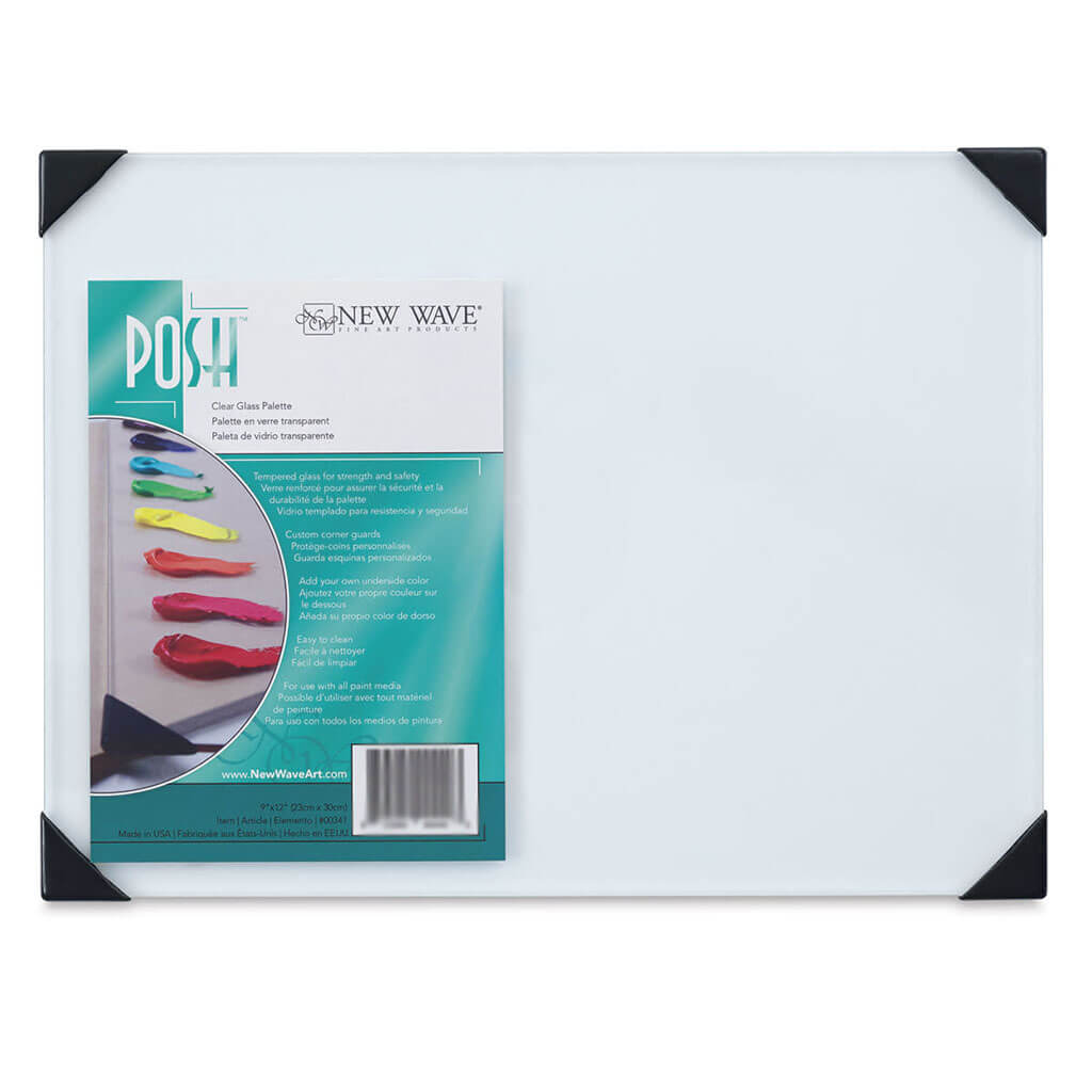 Posh Glass Tabletop Palette, Clear 9in x 12in