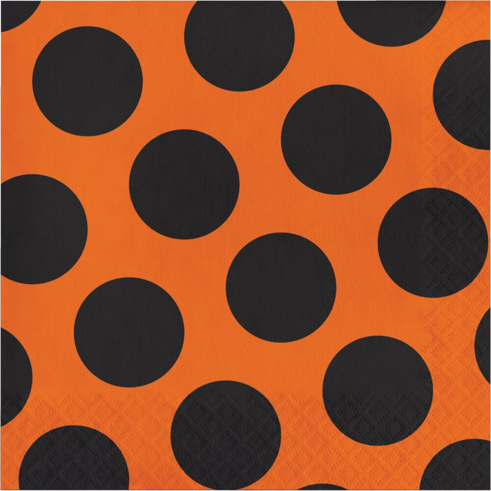 Playful Patterns Orange/Black, Luncheon Napkin 2ply 16ct 