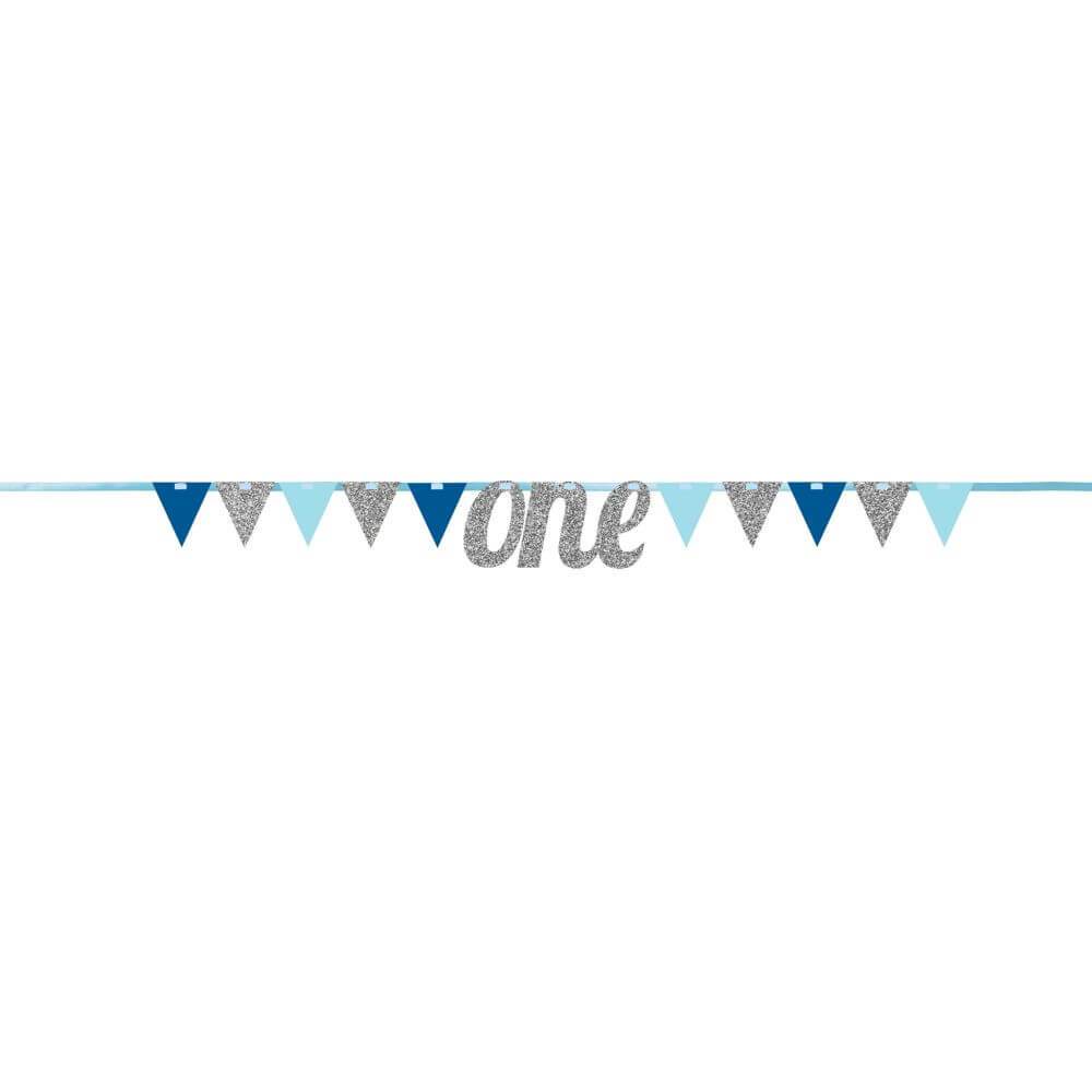 Glitter Banner One Blue 