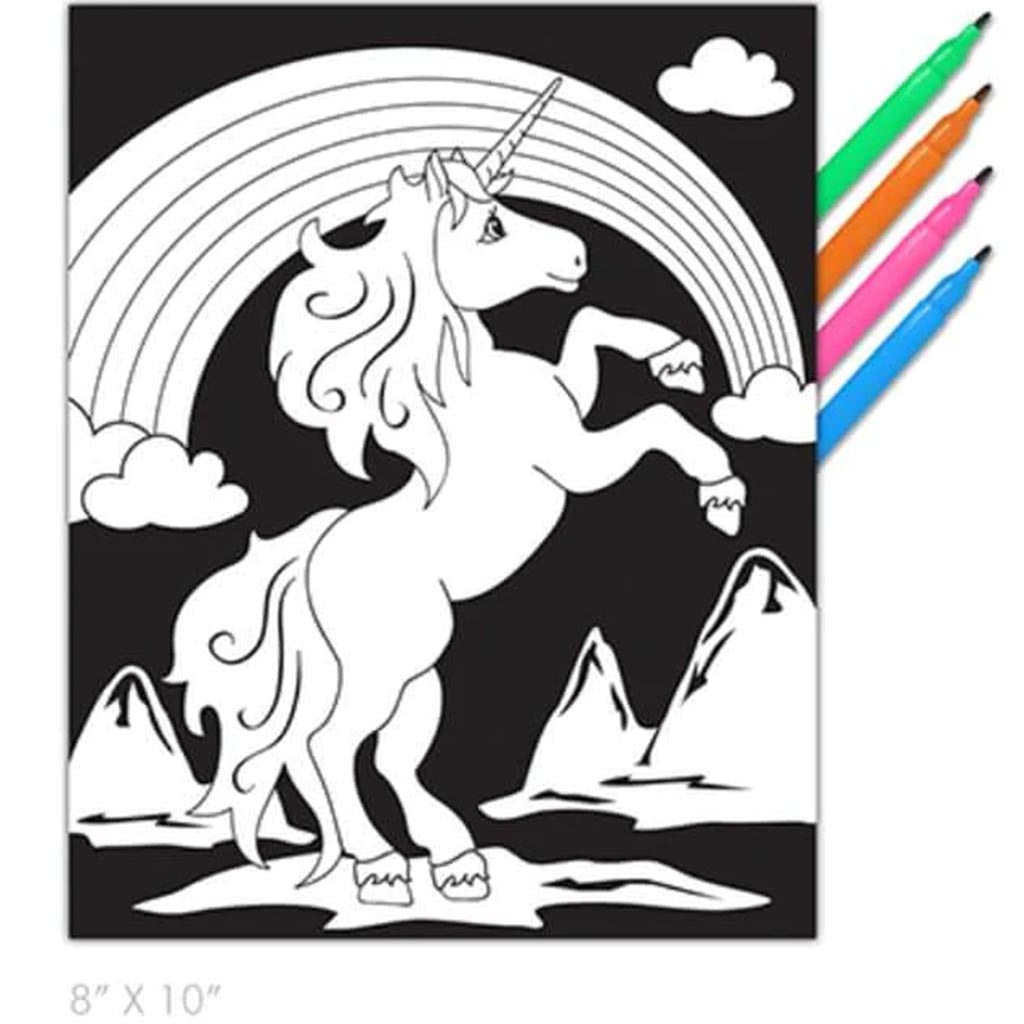 VELVET DIY COLORING POSTER UNICORN 